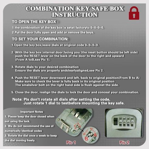 Generic Heavy Metal Outdoor Key Lock Box, Portable Wall Mounted with Removable Steel Shackle, Waterproof 4 Digit Code