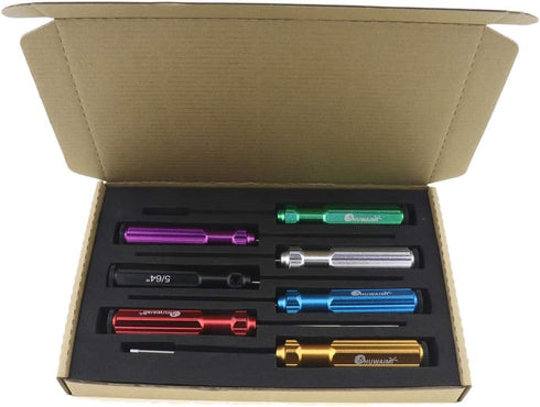 6 Color/7 Car/airplane,0.05IN-1/16IN-3/32IN-5/64IN-1.5MM-2.5MM-3.0MM(New (7 HUWAIMI Color Hex Wrencher Hex screwdriver