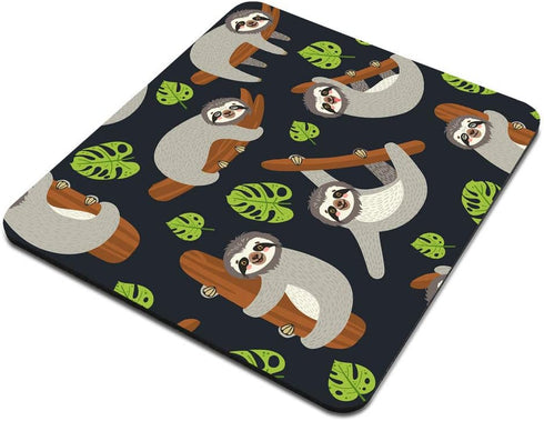 Funny Sloth Mouse Pad, Sloth on The Branch Office Desk Accessories, Cute Sloth Decor
