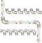 ENQIMAOYI 12pcs 12mm LED Connectors L-Shaped/Corner Connectors for 3-Pin RGB Smart IC COB