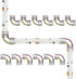 ENQIMAOYI 12pcs 12mm LED Connectors L-Shaped/Corner Connectors for 3-Pin RGB Smart IC COB