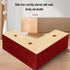 GJHYNT 4 Pack 1in 2in Drawers(Brown,5cm/2in) Wooden Furniture Risers, LShaped Bed Risers, Sofa Feet, Wood Furniture
