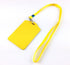 yueton 10pcs Vertical Style Leather Business ID Badge Card Holder with Long Neck Strap Band Lanyard (Yellow)