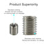 20PCS M10 to M8 Thread Reducer Nuts, Stainless Steel Fastener Accessory for Plumbing Connections/Compressed Air