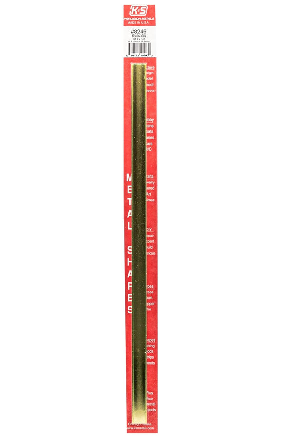 K & S Precision Metals 8246 Brass Strip - .5" Wide x 12" Long