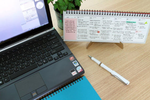 PAPERIAN Brilliant Weekly Scheduler, Wirebound Undated Weekly Planner Pad (Red)