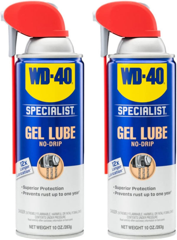 WD-40 Specialist Gel Lube with Smart Straw Sprays 2 Ways, Twin Pack,
