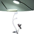 Zerodis Dimmable LED Desk Lamp, Adjustable USB Clip Desk Lamp with 10 Gear Double Head for Bedroom Reading