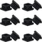 WZB 1 Pack 1x1 Square Tube End Cap Plastic Plugs, 12 Pack, 1x1 Inch Square Tubing Plug, Fence Post Pipe Cap Cover