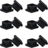 WZB 1 Pack 1x1 Square Tube End Cap Plastic Plugs, 12 Pack, 1x1 Inch Square Tubing Plug, Fence Post Pipe Cap Cover