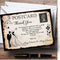 The Card Zoo Black White Vintage Rustic Postcard Personalized Wedding Thank You Cards