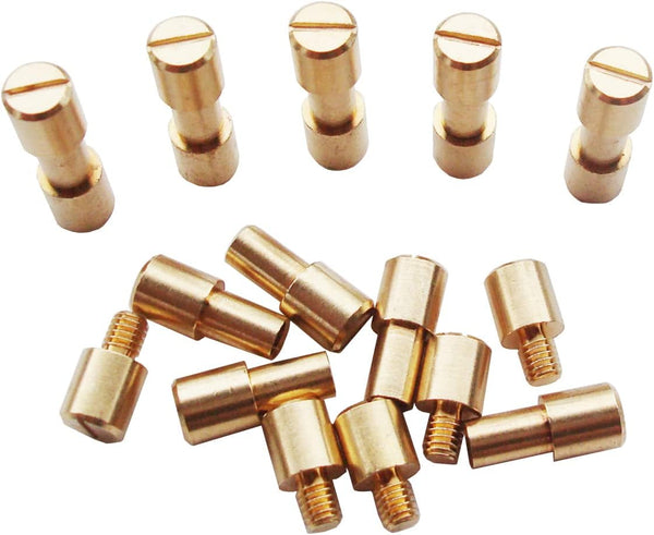 NC HAISDA Brass Corby Bolts Fasteners, EDC KnifeMakers Pivot Pin Rivets DIY Knife Handle Studs Pack of 10