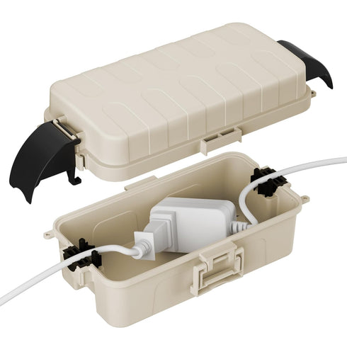 FLEMOON IP55 Outdoor Electrical Box Waterproof with Detachable Awning Covers, 8.3 x