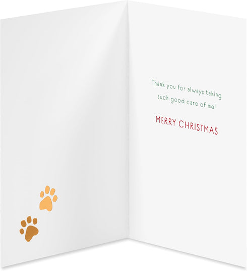 American Greetings Merry Christmas Thank You Card from the Pet (Thank You)