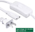 MECCANIXITY T5 T8 LED Tube Power Extension Cable, with On/Off Switch, 2 Pin, 3 Meter Length Wire, White for LED
