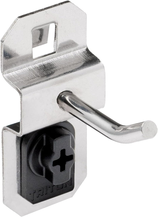 Triton Products 61113 Stainless Steel LocHook, 1-Inch Single Rod, 30-Degree Bend, 3/16-Inch Dia, Pegboard Hook, 3-Pack,