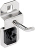 Triton Products 61113 Stainless Steel LocHook, 1-Inch Single Rod, 30-Degree Bend, 3/16-Inch Dia, Pegboard Hook, 3-Pack,
