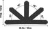 VEVOR Gable Plate, Black Powder-Coated Truss Connector Plates, 12:12 Pitch Gable Bracket for Wooden Beam Use