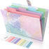 SKYDUE Expanding File Folder, 5 Pockets, Cute Accordion Organizer, Letter Size Filing Folder for School Office Supplies