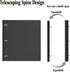 Telescoping 3 Ring Binder, Portable Plastic Binder with Telescoping Spine, 3 Ring Binder with Foldable Front Cover Holds 8.5" x 11" Paper for School,Office and Homes-Black by INFUN