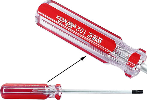 T27 Torx Screwdriver with Magnetic Head, Insulated PVC Handle, 100mm Working Length Security Tool for DIY Repairing