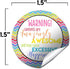 Warning Contents are Awesome Thank You Customer Appreciation Sticker Labels, 60 Circle Stickers for Small Businesses