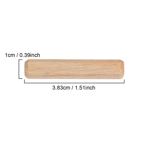 ZOENHOU 1000 PCS Wooden Dowel Pins 3/8" x 1 1/2", Hard Wood Fluted Dowel Plugs with Beveled Ends for Woodworking