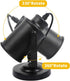 E26 Bulb) Industrial Track Lighting Ceiling Spotlight, Matt Black Vintage Wall Mount Lights, Rotate Head, Hardwired No