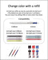 Uni-Ball One F Gel Pen Set, 0.38mm & 0.5mm, 7 Body Colors with Sticky Notes