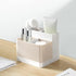 Poeland Desktop Storage Organizer Pencil Card Holder Box for Desk, Office Supplies, Vanity Table Tan
