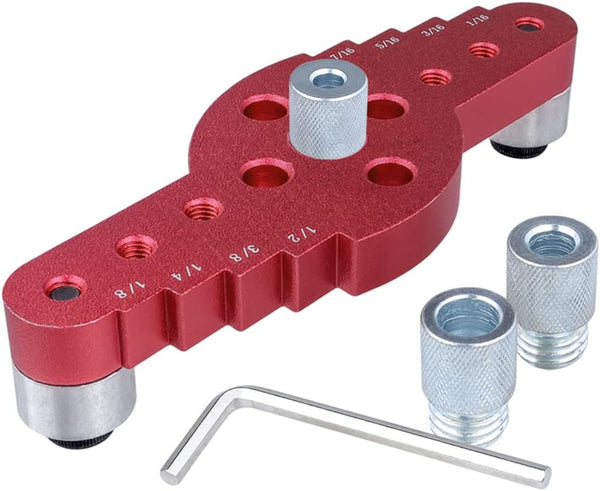 Mesee Vertical Pocket Hole Drilling Jig - 2-In-1 Woodworking Dowelling Jig Locator with Scriber