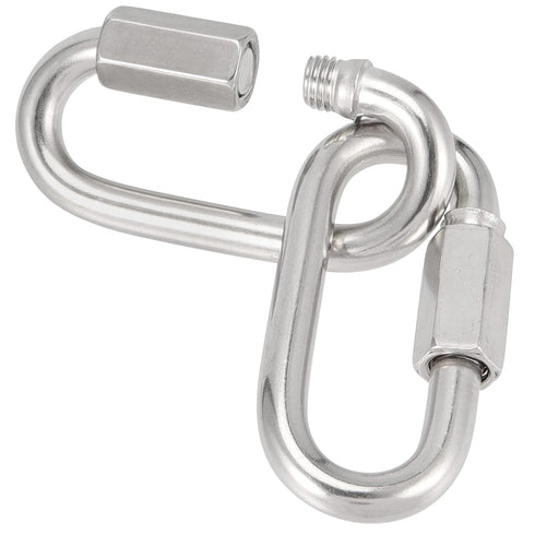 8 Pack M10 Quick Link, Stainless Steel Chain Links Connector, Heavy Duty D Shape for Trailer