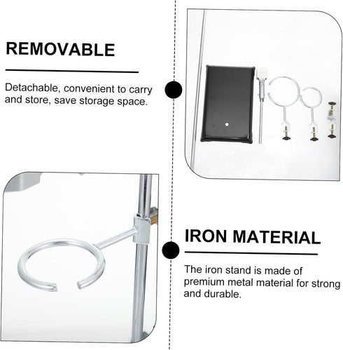 Lab Equipment Kit - Iron Base Retort Stand with Flask Clamp