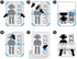 Wallstickers4you (L095) Vinyl Wall Decal Fitness Studio Gym Activity People Doing Fitness Workout Stickers Mural Black