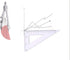 oxe Student Math Geometry Set, 6 Pcs: 4 Inch and 6 Inch Drawing Compass, Clear Math Protractor, Triangle Ruler, 30/60