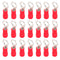 ESUPPORT 100Pcs Red Copper Ring Insulated Terminals Connectors, 16-22 Ga Crimp Wire Electrical Cable Kit Quick Splice M5