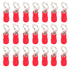 ESUPPORT 100Pcs Red Copper Ring Insulated Terminals Connectors, 16-22 Ga Crimp Wire Electrical Cable Kit Quick Splice M5