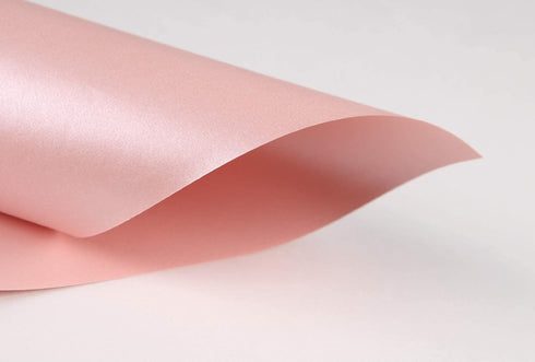 Pink Metallic Paper, 100-Pack Light Pink Shimmer Paper, 120 GSM, 8.5 x 11 Inches for Crafting