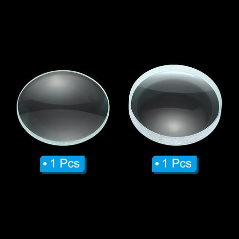 PATIKIL 10cm Focal Length 50mm Double Concave and Convex Lens Set, 2 Pack Glass Optically Polished for Physics