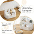 Desk Organizer with 5 Compartments, Office Supplies and Accessories, Makeup Brush Holder, Movable Wooden Partition