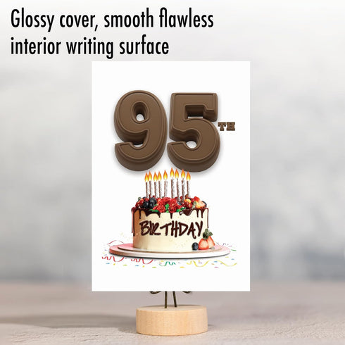 NobleWorks 95th Milestone Happy Birthday Card - Funny Card for Senior Citizens, Big Day 95 C7060SMBG