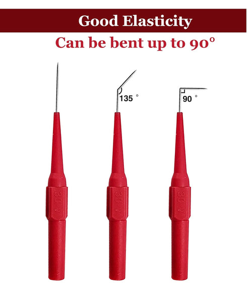 Extra-Thin Multimeter Test Leads, 0.7mm Probes, Circuit Tester Probe Pins, Non-Destructive Insulation Wire Piercing Lead