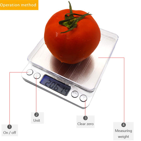 LCD Portable Mini Electronic Digital Scales, 3000g/0.1g Pocket Case Postal Kitchen Jewelry Weight Balance