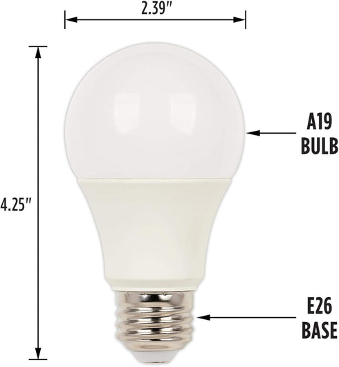 Westinghouse 5230000 14 Watt (100 Watt Equivalent) A19 Bright White LED Light Bulb, Medium Base, 2 Pack, Clear by Westinghouse