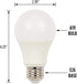 Westinghouse 5230000 14 Watt (100 Watt Equivalent) A19 Bright White LED Light Bulb, Medium Base, 2 Pack, Clear by Westinghouse