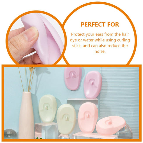 3 Healifty Pairs Silicone Ear Covers Hair Dye Earmuffs Ear Protectors for Hair Styling Salon Equipment
