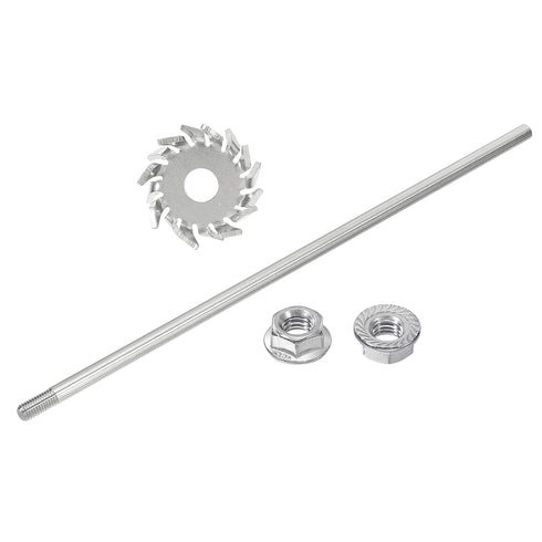 MECCANIXITY 304 Stainless Steel Stirring Rod - 11.81" Length Dispersion Machine Sticks with 1.18" ID Disc for