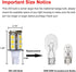 T5 T10 Wedge Base LED Light Bulb: High Brightness 12VAC/DC 3Watt 2700K-3000K Warm White for Outdoor Lighting, Pack of 6