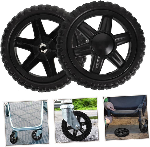 4pcs KICHOUSE Heavy Duty Replacement Rolling Cart Wheels for Grocery Trolley Utility Laundry Carts Compatible Smooth