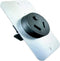 Conntek Straight Blade Flash Mount Receptacle, 20-Amp 277-Volt NEMA 7-20R, Black